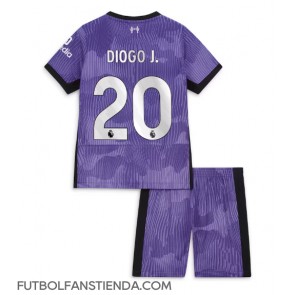 Liverpool Diogo Jota #20 Tercera Equipación Niños 2023-24 Manga Corta (+ Pantalones cortos)